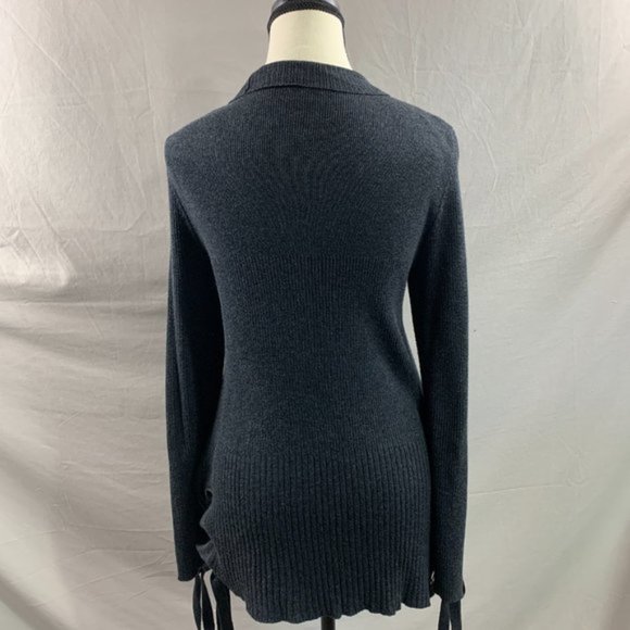 Dark Gray Side Tie Cardigan - Picture 5 of 5